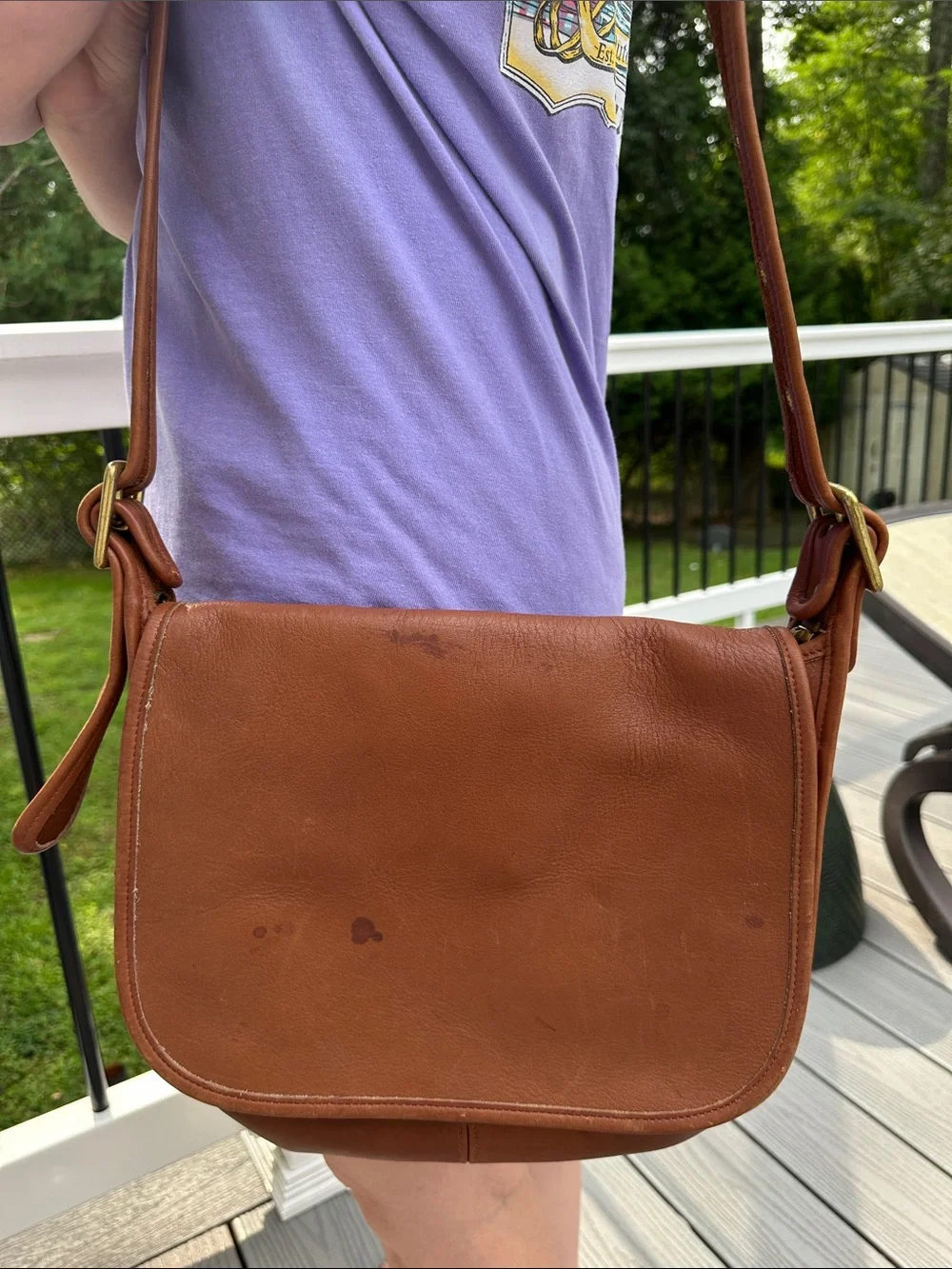 Vintage Coach Patricia's Legacy Black Leather Flap Crossbody Bag 9951
